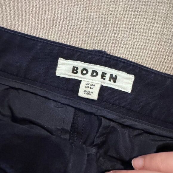 Boden Women’s Navy Cropped Dress Pants Size 6R Work Career Office Trousers - Picture 3 of 5